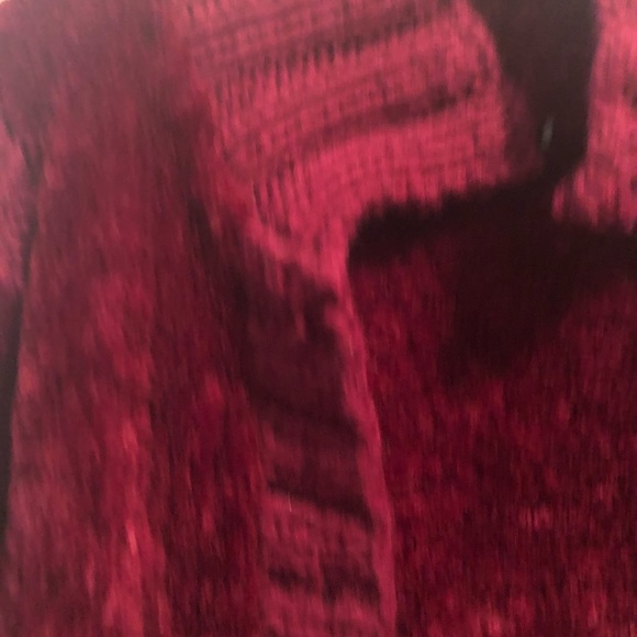 Hand knitted Wine Sweater - Picture 2 of 5